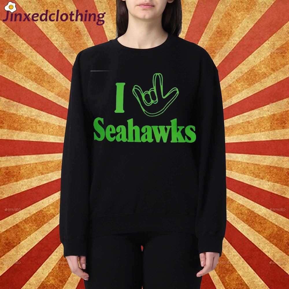 Seattle Seahawks Homage The Nfl Asl Collection By Love Sign Tri-blend T-shirt 